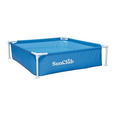 JLeisure 48x13 Inch Outdoor Metal Frame Mini Kiddie Swimming Pool, Green or Blue