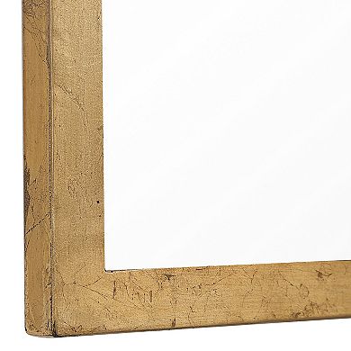 Sleek Elongated Quatrefoil Frame Mirror, Gold