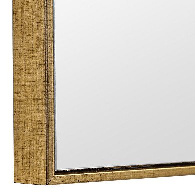 Rectangular Shape Thin Polystyrene Frame Mirror, Gold