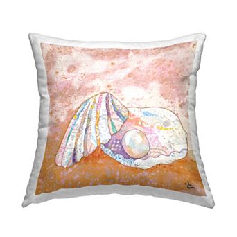 Stupell Home Decor Clamshell Pearl Nautical Throw Pillow