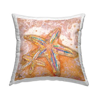 Stupell Home Decor Starfish Beach Shore Nautical Throw Pillow