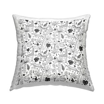 Stupell Home Decor Patterned Safari Animals Throw Pillow