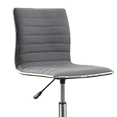 Contemporary Mid Back Desk Chair, Gray