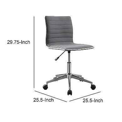 Contemporary Mid Back Desk Chair, Gray
