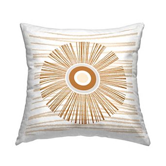 Stupell Home Decor Boho Abstract Sun Ray Stripes Throw Pillow