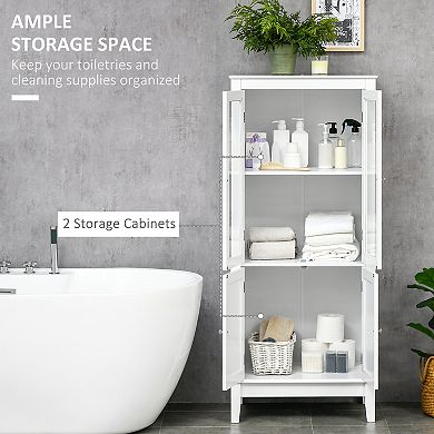 kleankin Bathroom Storage Cabinet with Adjustable Shelves