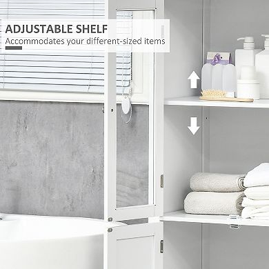 kleankin Bathroom Storage Cabinet with Adjustable Shelves