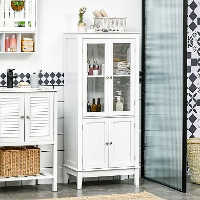 kleankin Bathroom Storage Cabinet with Adjustable Shelves