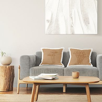 Stupell Home Decor Rustic Forest Mushrooms Intricate Nature Details Throw Pillow