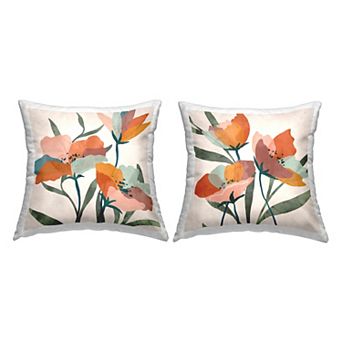 Stupell Home Decor Modern Vivid Blocked Flower Petal Botanicals Throw Pillow