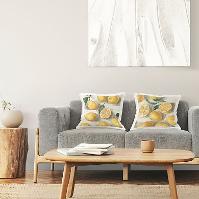 Stupell Home Decor Country Citrus Fruit Scattered Lemons Still Life Throw Pillow