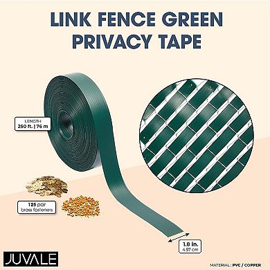 Green Chain Link Fence, Fence Tape With Brass Fasteners,1.8 Inches X 246 Ft