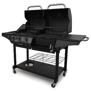 Char-Broil 4637145143 Burner Propane Gas and Charcoal Combination Barbecue Grill