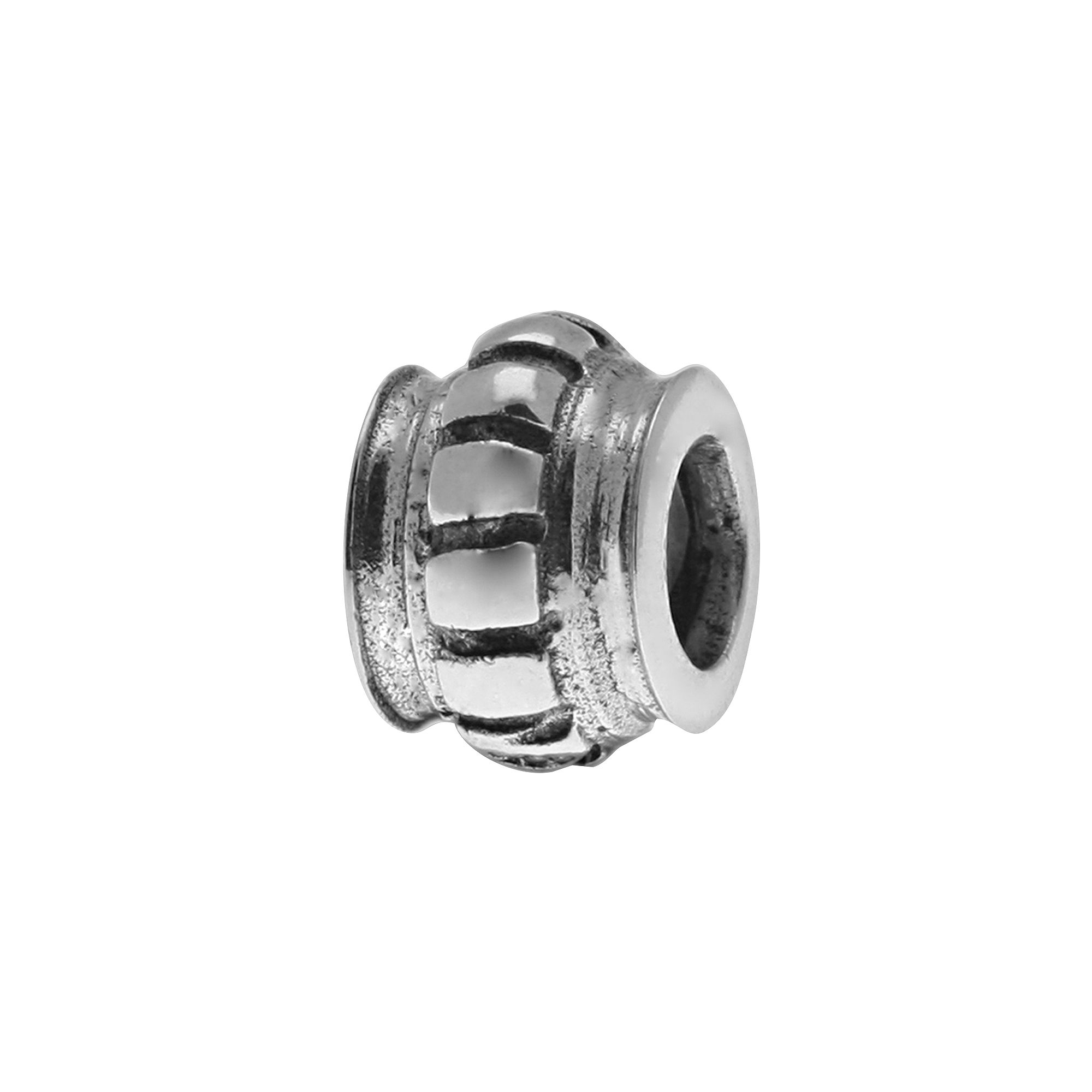 Individuality Beads Sterling Silver Striped Stopper Bead, Womens