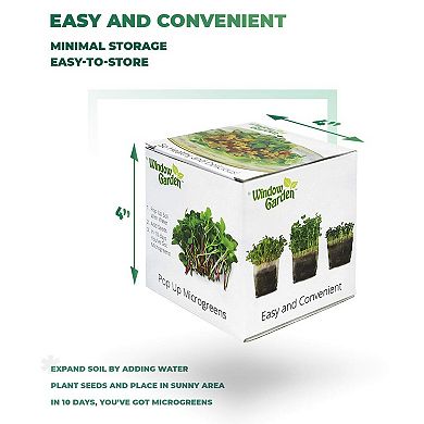 Microgreens Seed Starter Vegan Growing Kit, Includes Seeds