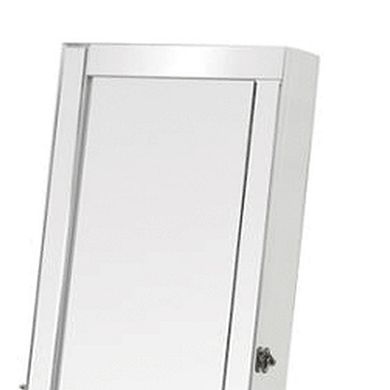 Beautiful Jewelry Cheval Mirror With Interior Storage, Gray