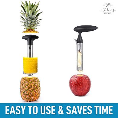 Zulay Kitchen Pineapple and Apple Corer Combo Set