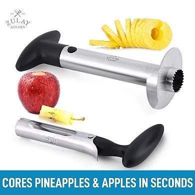 Zulay Kitchen Pineapple and Apple Corer Combo Set