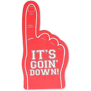 2 Pack Red Foam Finger #1 for Sports Events, We're Number 1, It's Going Down (17.5 In)