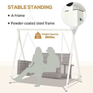 Outsunny Swing Stand, Meta Swing Frame, 528 Lbs Weight Capacity