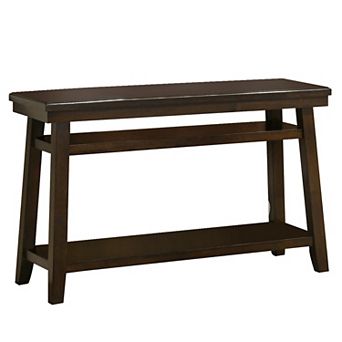 Wooden Console Table with One Open Shelf, Brown