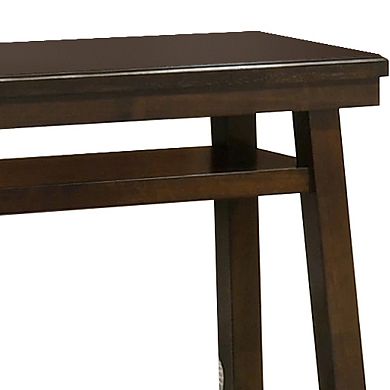 Wooden Console Table with One Open Shelf, Brown