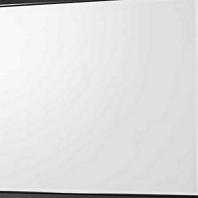 Rectangular Wooden Frame Dresser Top Mirror, Black and Silver