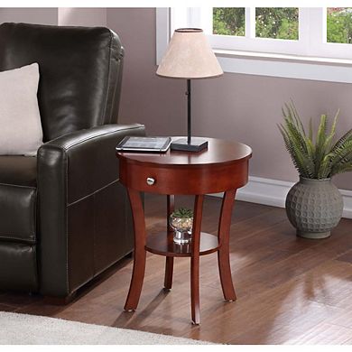 Convenience Concepts Classic Accents Schaffer 1 Drawer End Table with Shelf, Mahogany