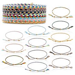 Circle Bracelet Chain Leaf Friendship Bracelets 6 Pack