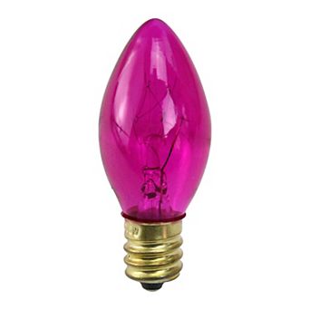 Pack of 25 Incandescent C7 Pink Christmas Replacement Bulbs