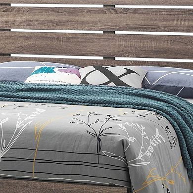 Queen Bed with Panel Headboard and Footboard, Brown