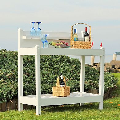 Dura-trel Greenfield Outdoor Table Potting Bench For Gardening Supplies, White