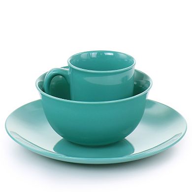 Gibson Home Mercer 12 Piece Round Stoneware Dinnerware Set