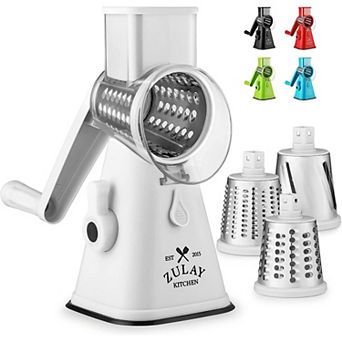 Zulay Kitchen Manual Rotary Cheese Grater with Handle