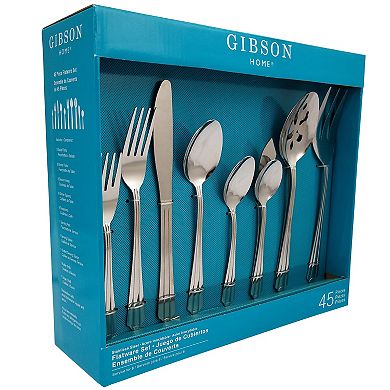 Gibson Home Classic Canberra 45 Piece Stainless Steel Flatware Set