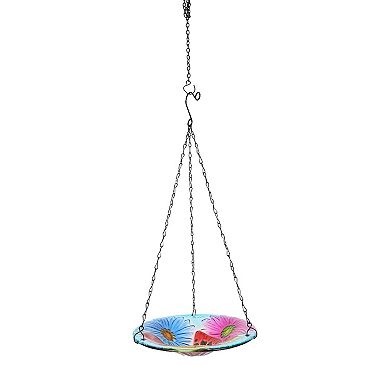 Crosslight Butterfly Design Hanging Glass Bird Bath 