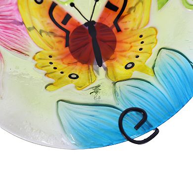 Crosslight Butterfly Design Glass Bird Feeder Stand