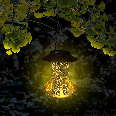 Crosslight Solar Hummingbird Hanging Bird Feeder