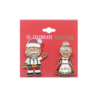 Medium Skin Tone Mr. & Mrs. Claus Drop Earrings