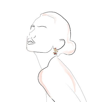 Medium Skin Tone Mr. & Mrs. Claus Drop Earrings