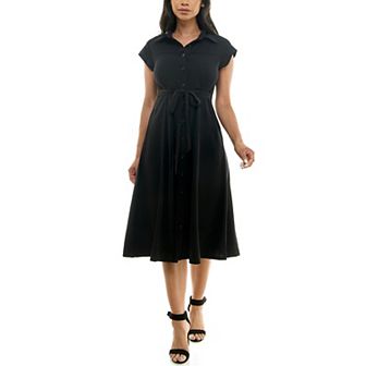 Women's Nina Leonard Collared Shirt Dress