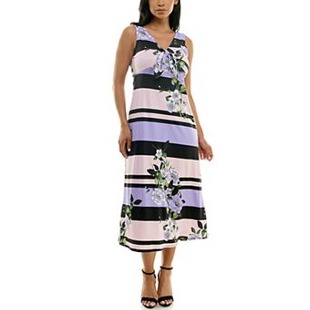 Women's Nina Leonard Tie Front Maxi Dress