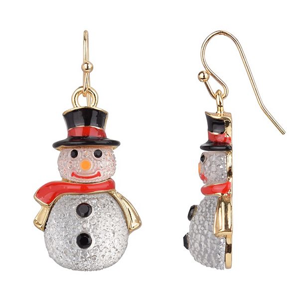 Celebrate Together Acrylic Snowman Drop Earrings