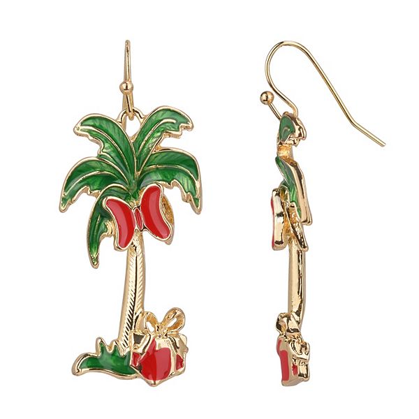 Celebrate Together™ Holiday Enamel Palm Tree Earrings