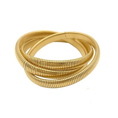 Adornia Omega Chain Triplet Bracelet Gold - Yellow