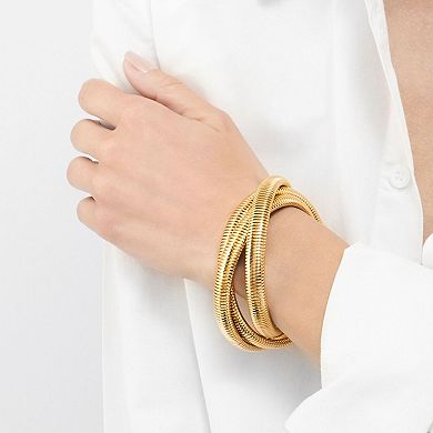 Adornia 14k Gold Plated Interlocked Bracelets