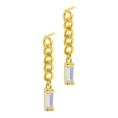 Adornia 14k Gold Plated Cubic Zirconia Earrings