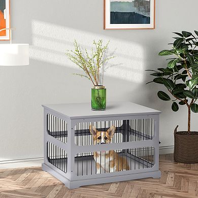 Decorative Dog Cage Transparent And Firm Tea Table, Indoor Use