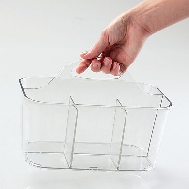 mDesign Small Plastic Divided Cosmetic Storage Organizer Caddy, 2 Pack