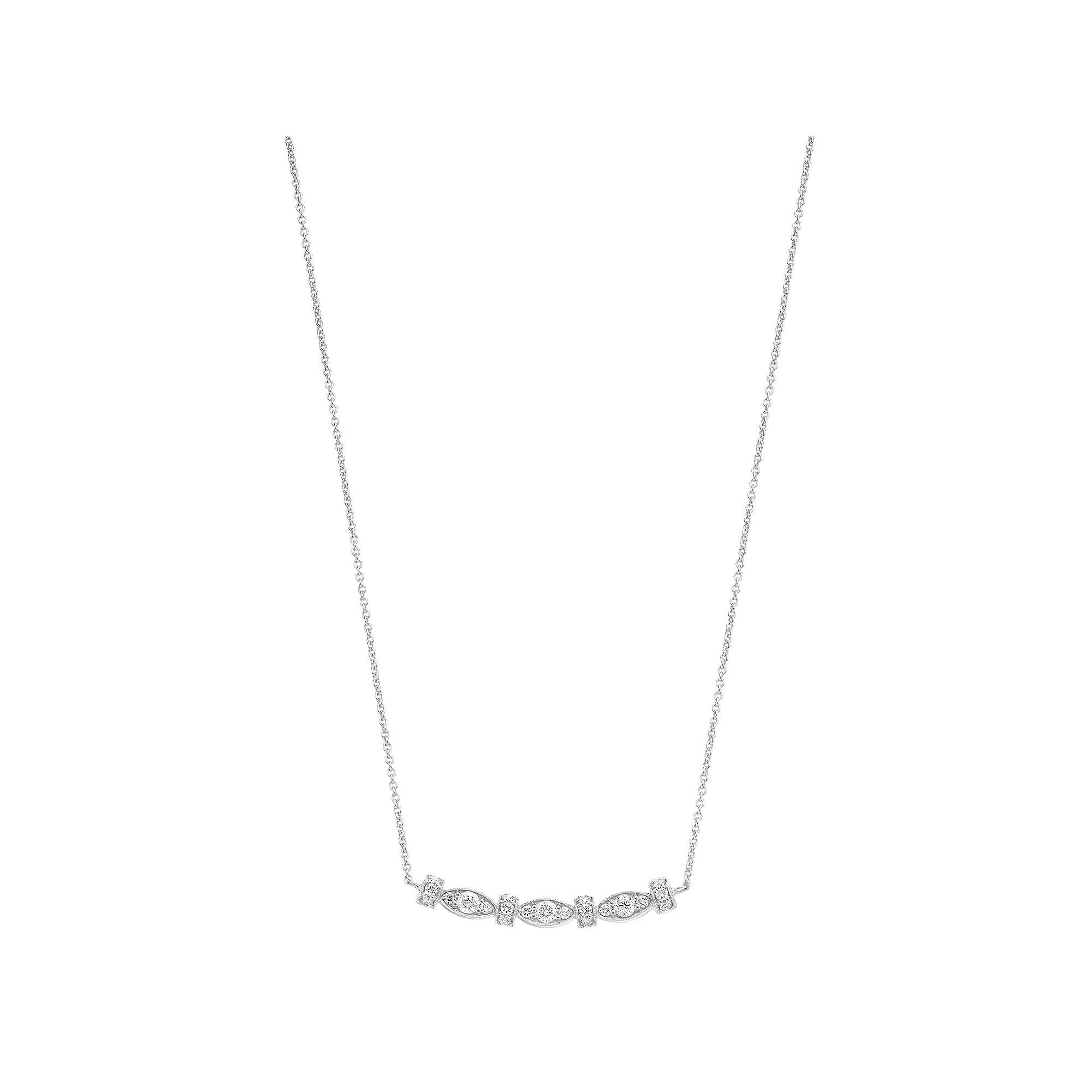 Ava Blue 14k White Gold 3/8 Carat T.W. Diamond Necklace, Womens, Size: 18